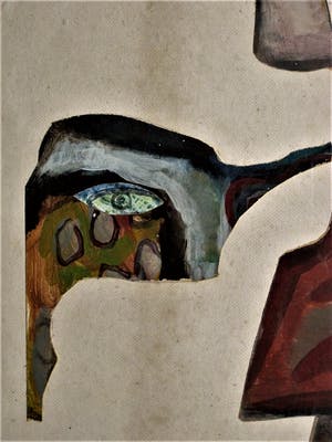 Jaap de Carpentier - Markant Abstract-Expressionistische jaren 60 Collage zg. "CarpKunst" kopen? Bied vanaf 10!