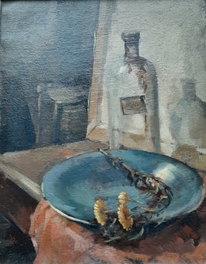 Wiers Ooms - Stilleven met blauwe schaal kopen? Bied vanaf 50!