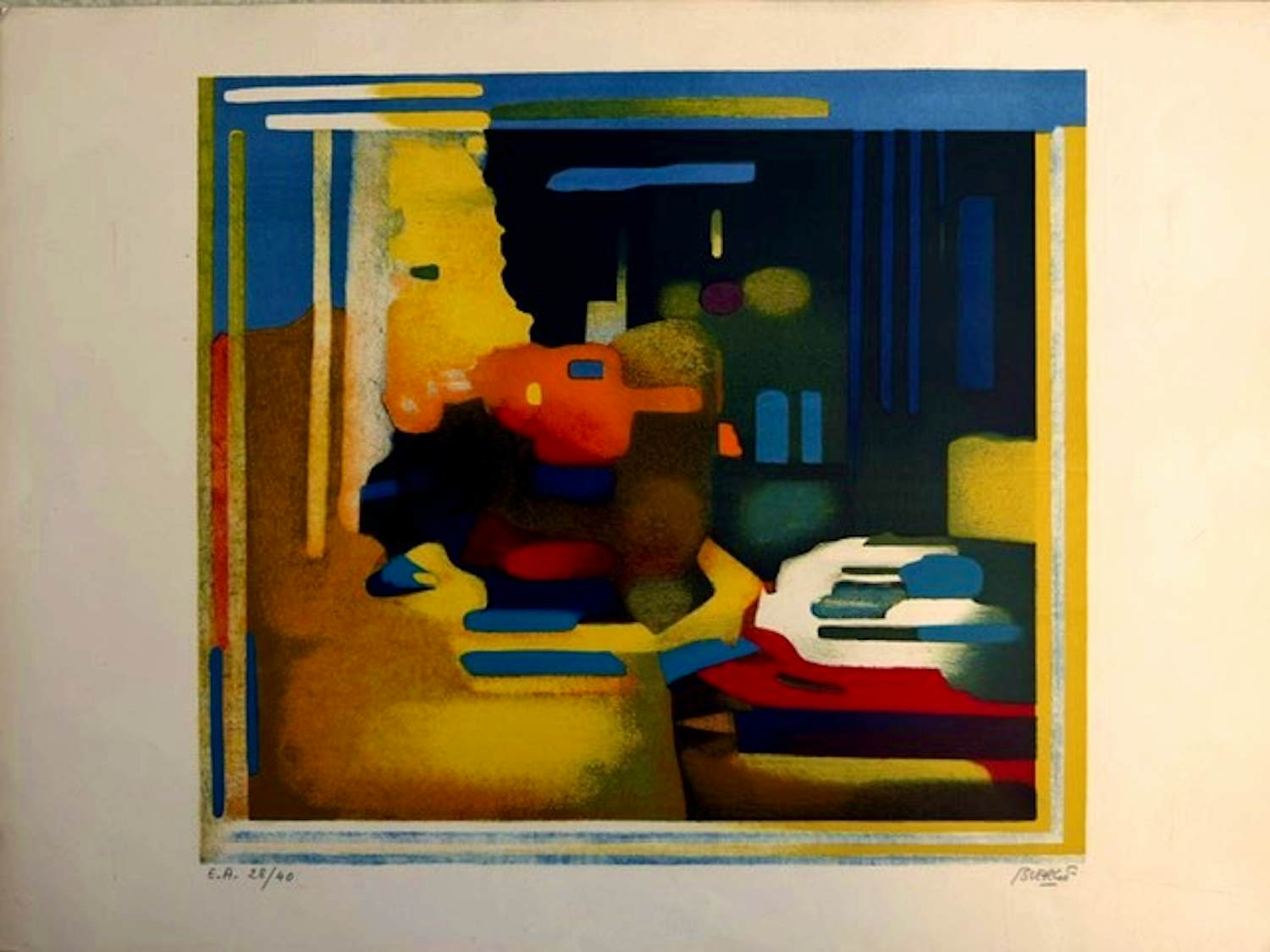 Roland Bierge - Lithographie d'art abstrait kopen? Bied vanaf 140!