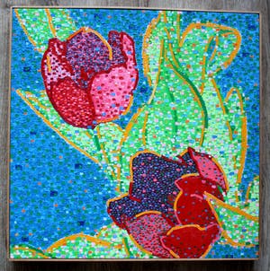 Stef Jurrien - Olieverf op doek: Tulpen - 1994 kopen? Bied vanaf 395!