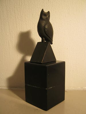 Brons (Onbekend) - Sculptuur van een uiltje kopen? Bied vanaf 40!