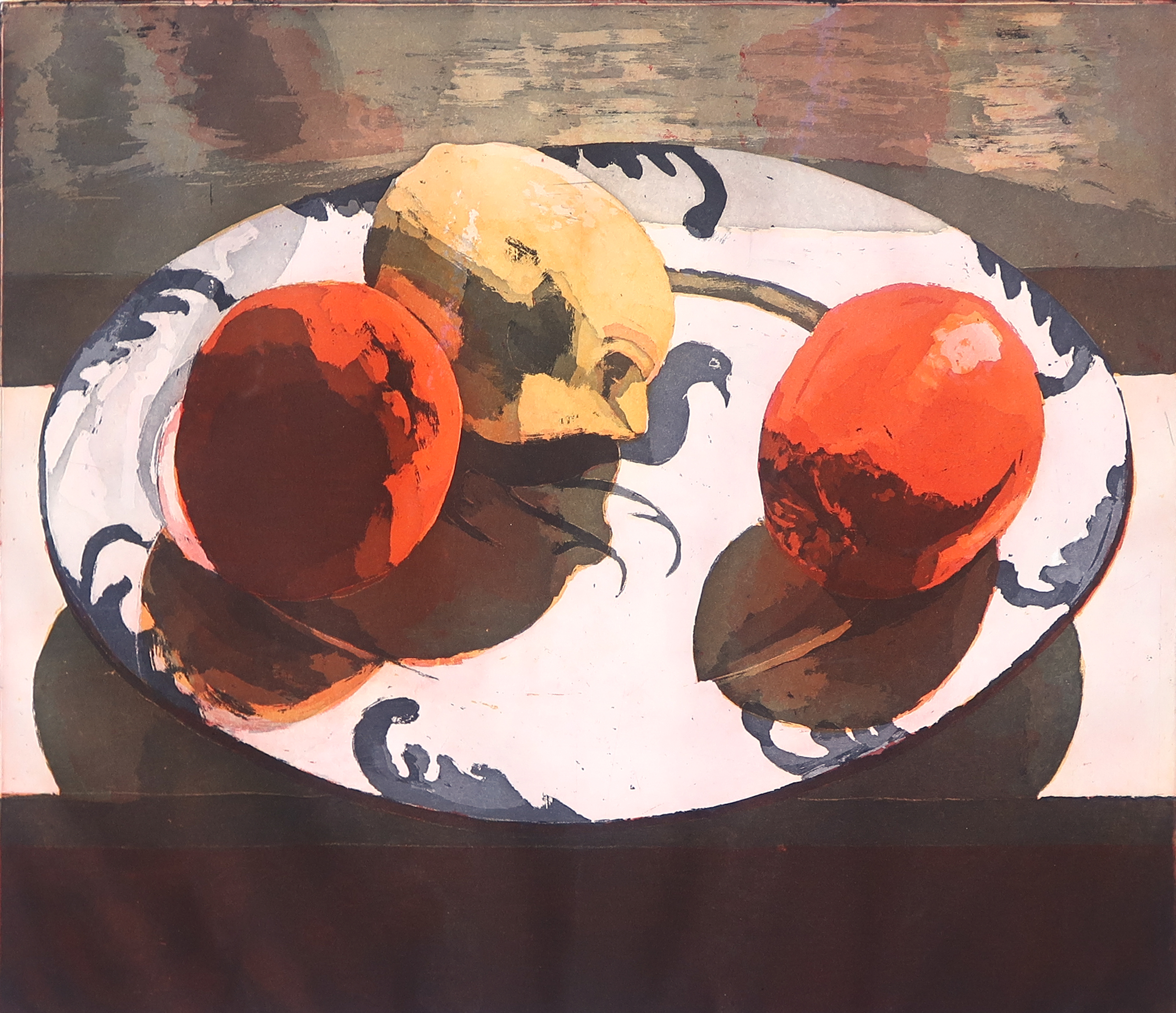 Marcel Schellekens - Kleurenets, Stilleven schaal met fruit verkocht voor € 50!