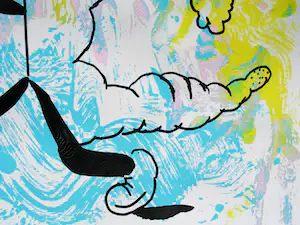 Kamagurka - groot uniek werk, acryl en inkt - On his way to a bad cartoon kopen? Bied vanaf 2600!