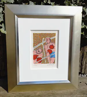 Corneille - Combat sur la lune, litho (prachtig ingelijst) kopen? Bied vanaf 295!