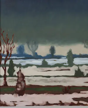 Willem Bol - Winterlandschap met ondergelopen land kopen? Bied vanaf 525!
