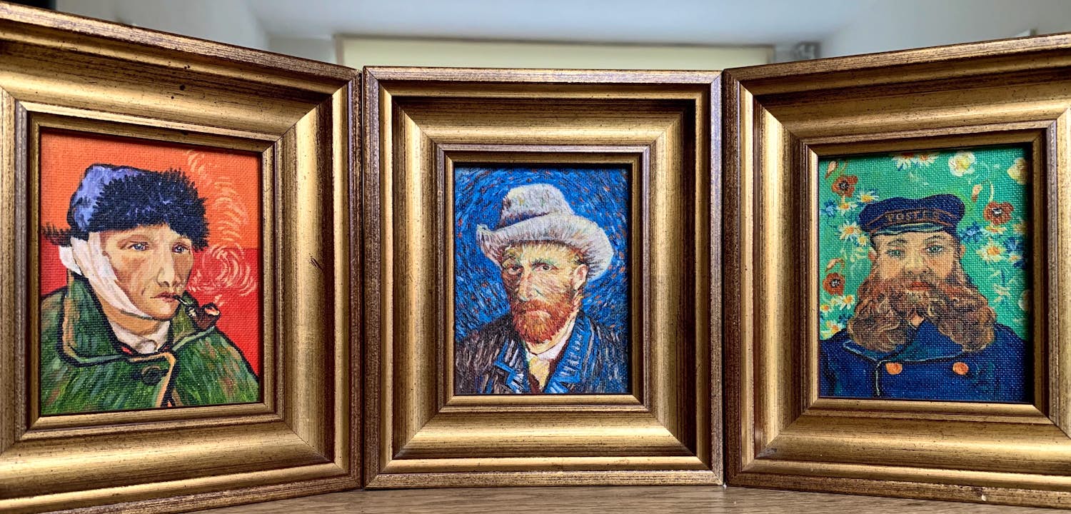 Niet of onleesbaar gesigneerd - 3 Repro Van Gogh portretten kopen? Bied vanaf 10!