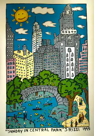 James Rizzi - Sunday in Central Park vendu pour 75€ !