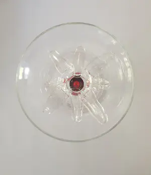 Borek Sipek - Helderglazen Coupe met roze steel en blad - Ajeto/Tsjechië - 1990 kopen? Bied vanaf 100!