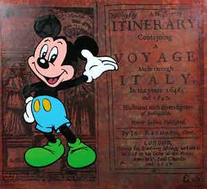 Jan Bollaert - Gemengde techniek op board, Voyage - brown (Groot) verkocht voor € 1!