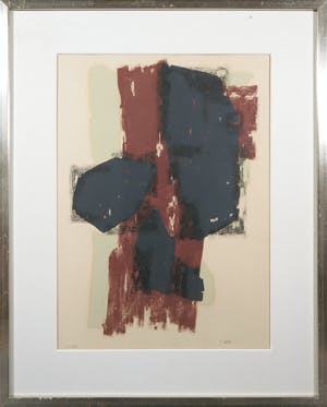 Raoul Ubac - Litho, Abstracte compositie - Ingelijst kopen? Bied vanaf 150!