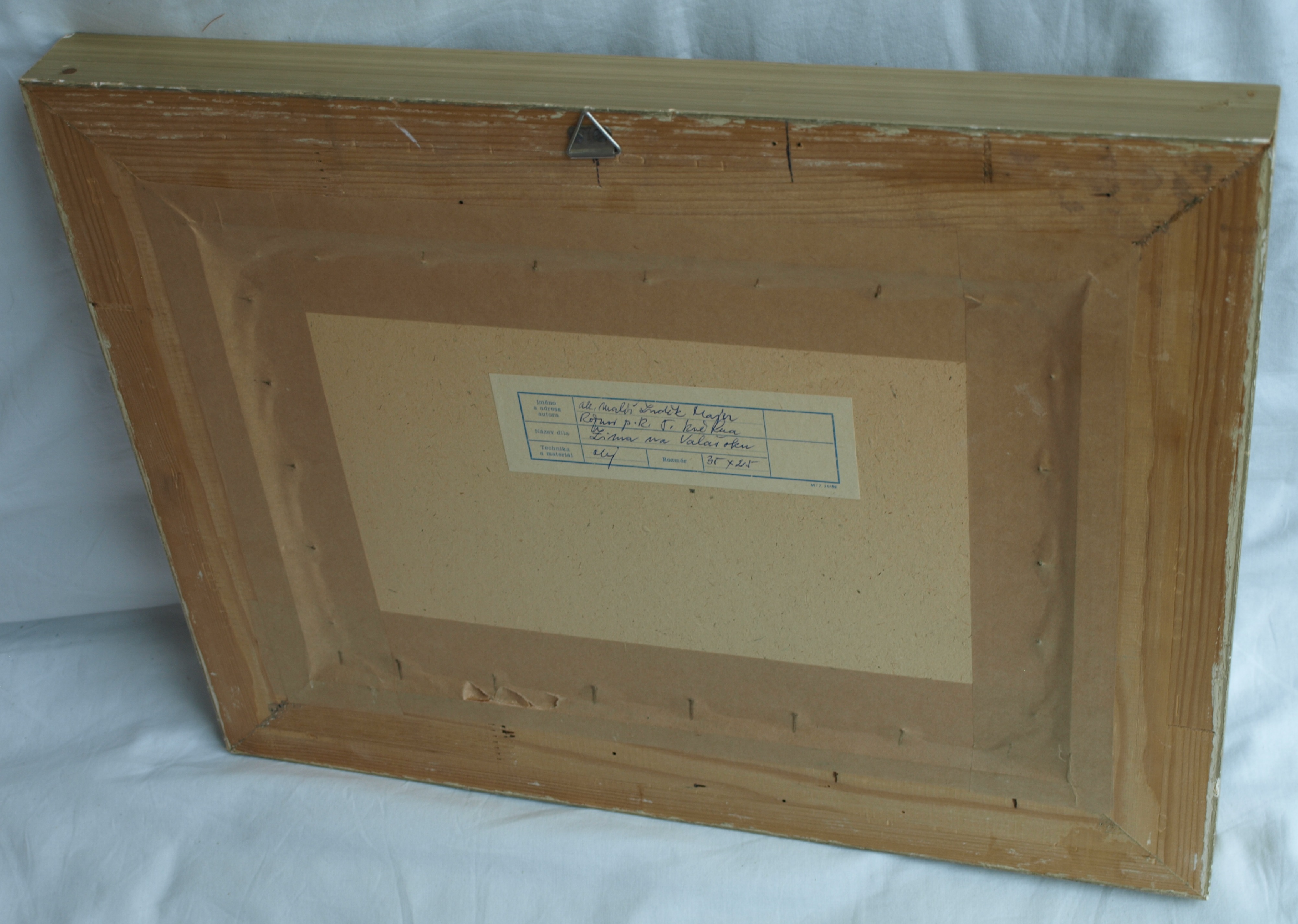 Luděk Majer - Olieverf op paneel, Winterlandschap 3 – gesigneerd & ingelijst – ca 1989 kopen? Bied vanaf 1!