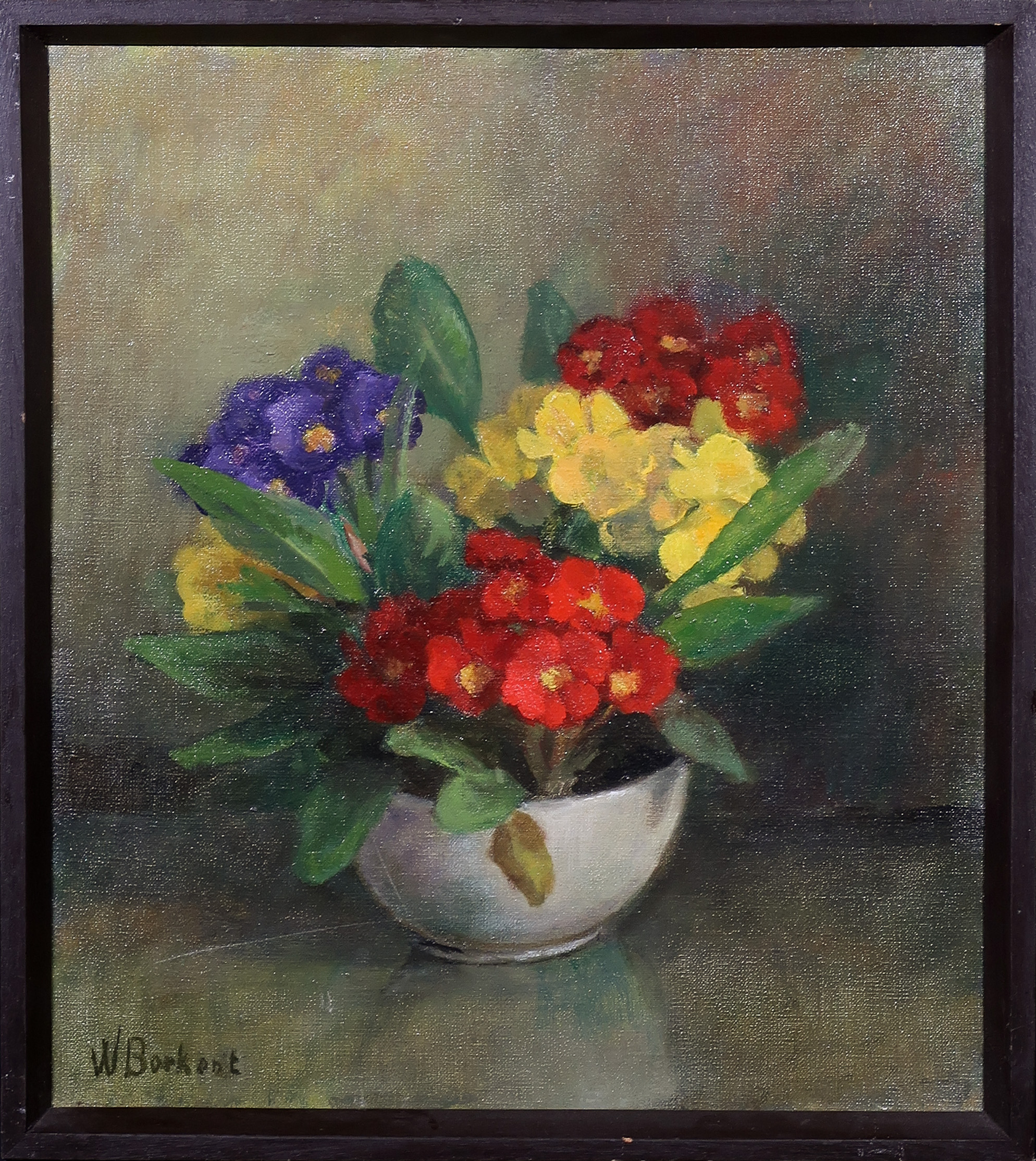 Wim Borkent - Olieverf op doek, Bloemen - Ingelijst kopen? Bied vanaf 50!