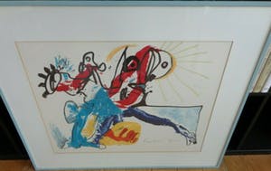 Lucebert - COBRA-COMPOSITIE / KLEURLITHO / 71x86cm / KADER / SIG kopen? Bied vanaf 250!