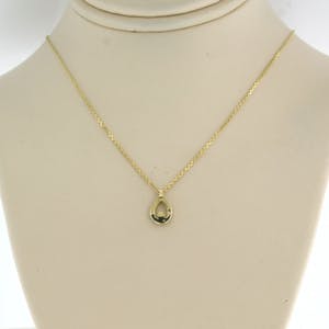 14k gouden collier met hanger bezet met briljant geslepen diamant tot. 0,07ct kopen? Bied vanaf 1!