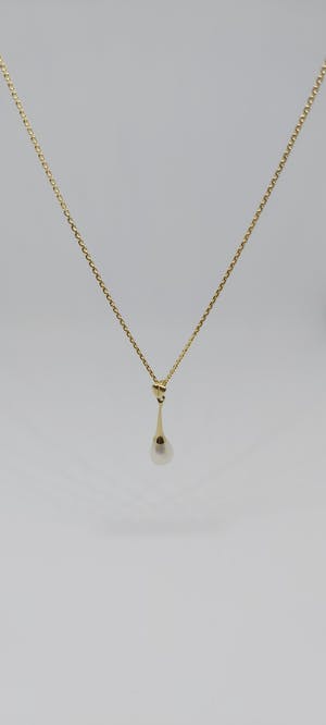 14k gouden collier met een zoetwater parel kopen? Bied vanaf 160!