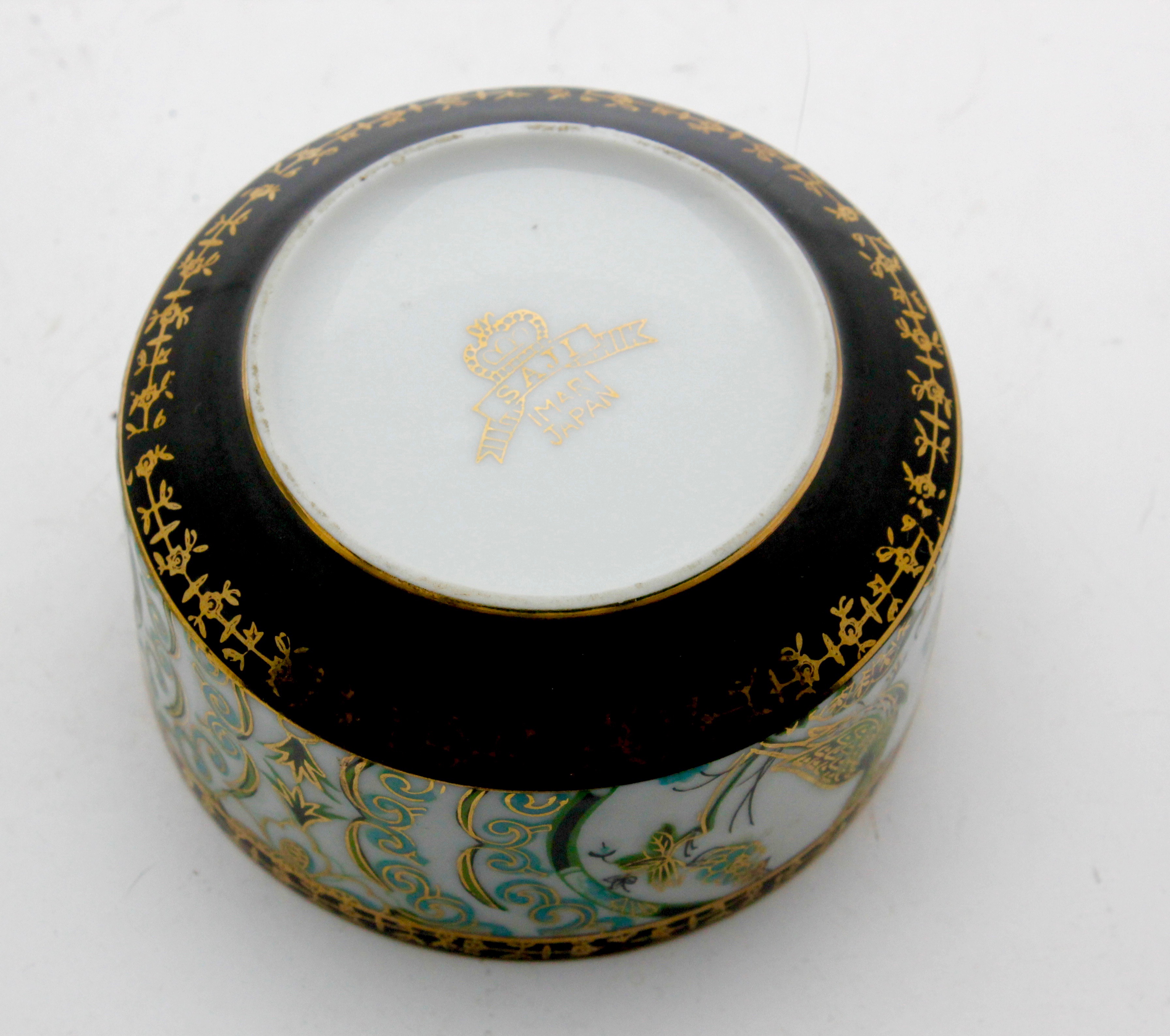 Saji - Imari dekselschaal met groen 'Saji' decor kopen? Bied vanaf 1!