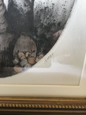 Louis Icart - zeefrduk litho , dame voor vogelkooi kopen? Bied vanaf 75!