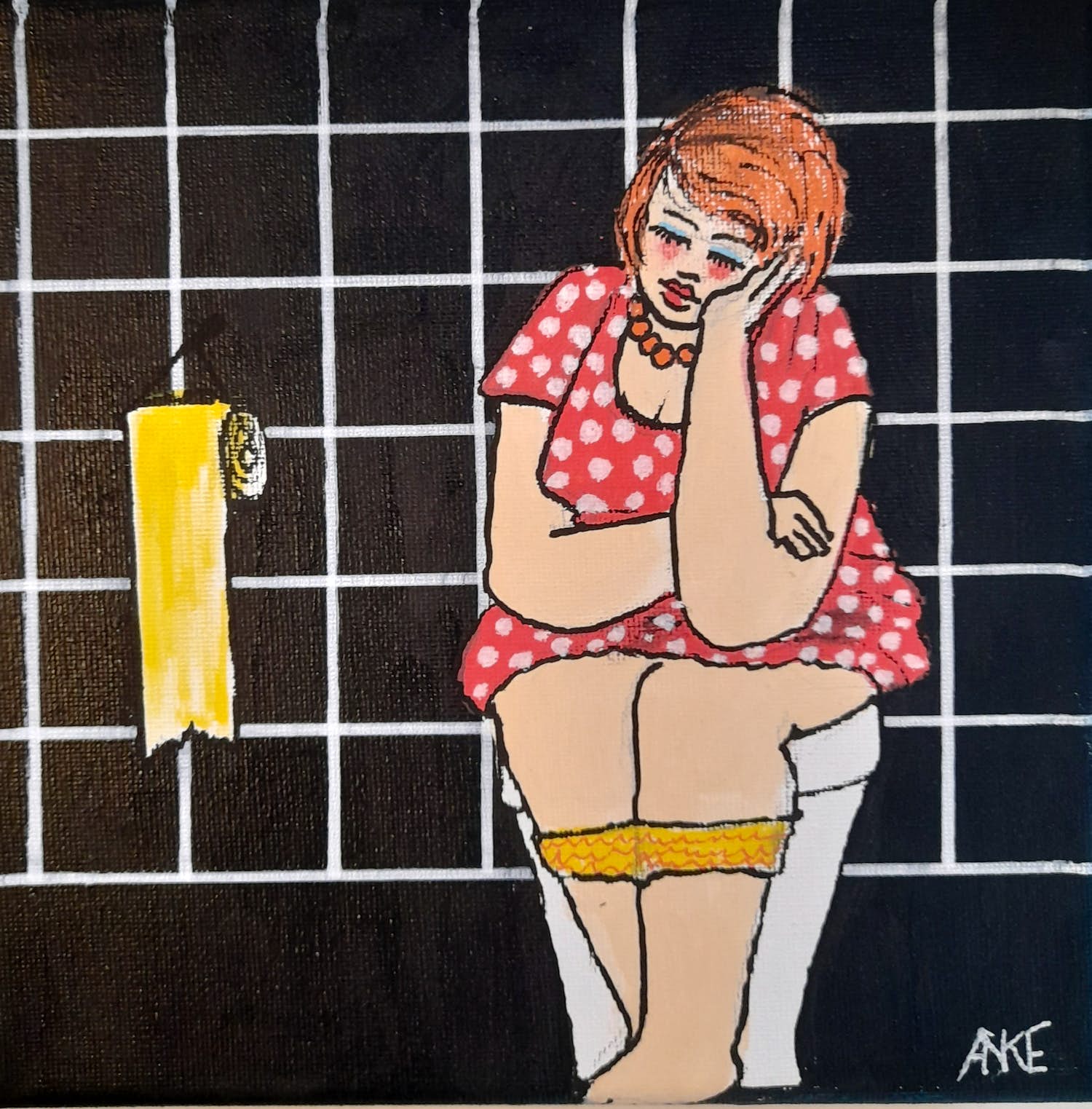 Anke Peddemors - WC rood stip kopen? Bied vanaf 19!
