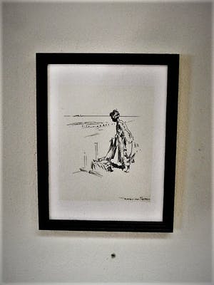 Karel van Seben - Mooie scherpe Inkttekening "Afrika - vrouw aan waterkant" gesigneerd kopen? Bied vanaf 29!
