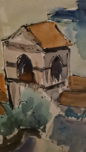 Niet of onleesbaar gesigneerd - Frans Aquarel (20e eeuw) kopen? Bied vanaf 1!