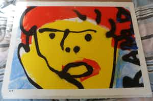 Herman Brood - Zeldzame hand gesigneerde zeefdruk : 'Ramp' verkocht voor € 150!