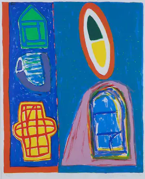 Dolf Verlinden - Zeefdruk, Zonder titel - Ingelijst kopen? Bied vanaf 1!