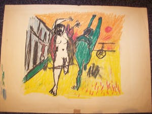 Metten Koornstra - 2 vluchtende naakten kopen? Bied vanaf 100!