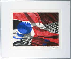 Maria Neefjes - Kleurenets, Nacht - Ingelijst verkocht voor € 40!