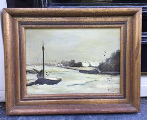 Niet of onleesbaar gesigneerd - C3831 - Winter aan het water kopen? Bied vanaf 10!