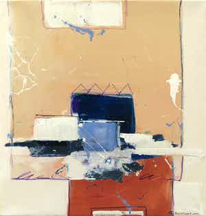 Ron van der Werf - Zeefdruk gelijmd op kunststof op doek, Zonder titel (met ophangsysteem) verkocht voor € 1!