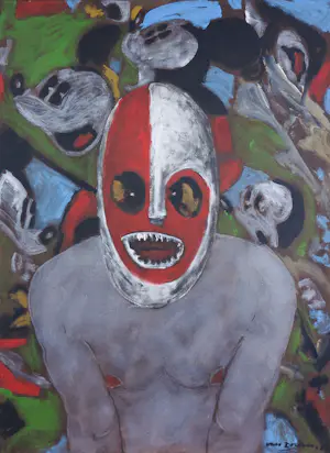 Maarten van Dreven - Olieverf op doek, Nsembu - Ingelijst kopen? Bied vanaf 120!