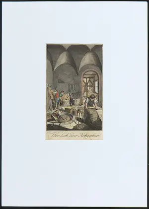 Ambrosius Gabler - Lot van vier handgekleurde kopergravures, Ambachten kopen? Bied vanaf 50!