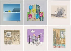 Jorg Reme - e.a: Collectie van zes handgesigneerde zeefdrukken: Diverse Composities kopen? Bied vanaf 24!