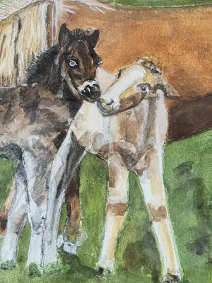 Harm Kamerlingh Onnes - Paarden in de wei in de lente kopen? Bied vanaf 425!