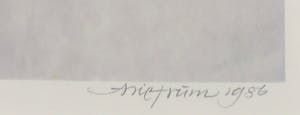 Arie Trum - Offsetlitho, Zonder titel - Ingelijst kopen? Bied vanaf 1!