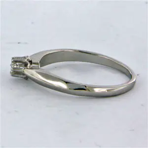 14k witgouden solitair ring met briljant geslepen diamant tot. 0.10ct kopen? Bied vanaf 310!