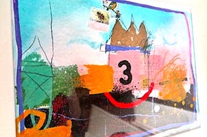 Theo Koster - The Sky is the limit - Gemengde techniek Acryl, Collage en grafiek - Ingelijst kopen? Bied vanaf 1!