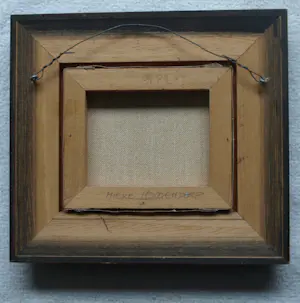 Mieke Hoogendorp - Naïeve schilderkunst , Ingelijst schilderijtje, Konijntje – 1984 kopen? Bied vanaf 40!