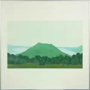 Sees Vlag - Zeefdruk, LAGO DI VICO (Monte Vénere, 838) - Ingelijst verkauft für € 150!