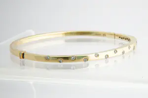NV (133)- Elegante 18 Krt goud & diamanten (0.35ct) dames-armband - ovaal model kopen? Bied vanaf 730!