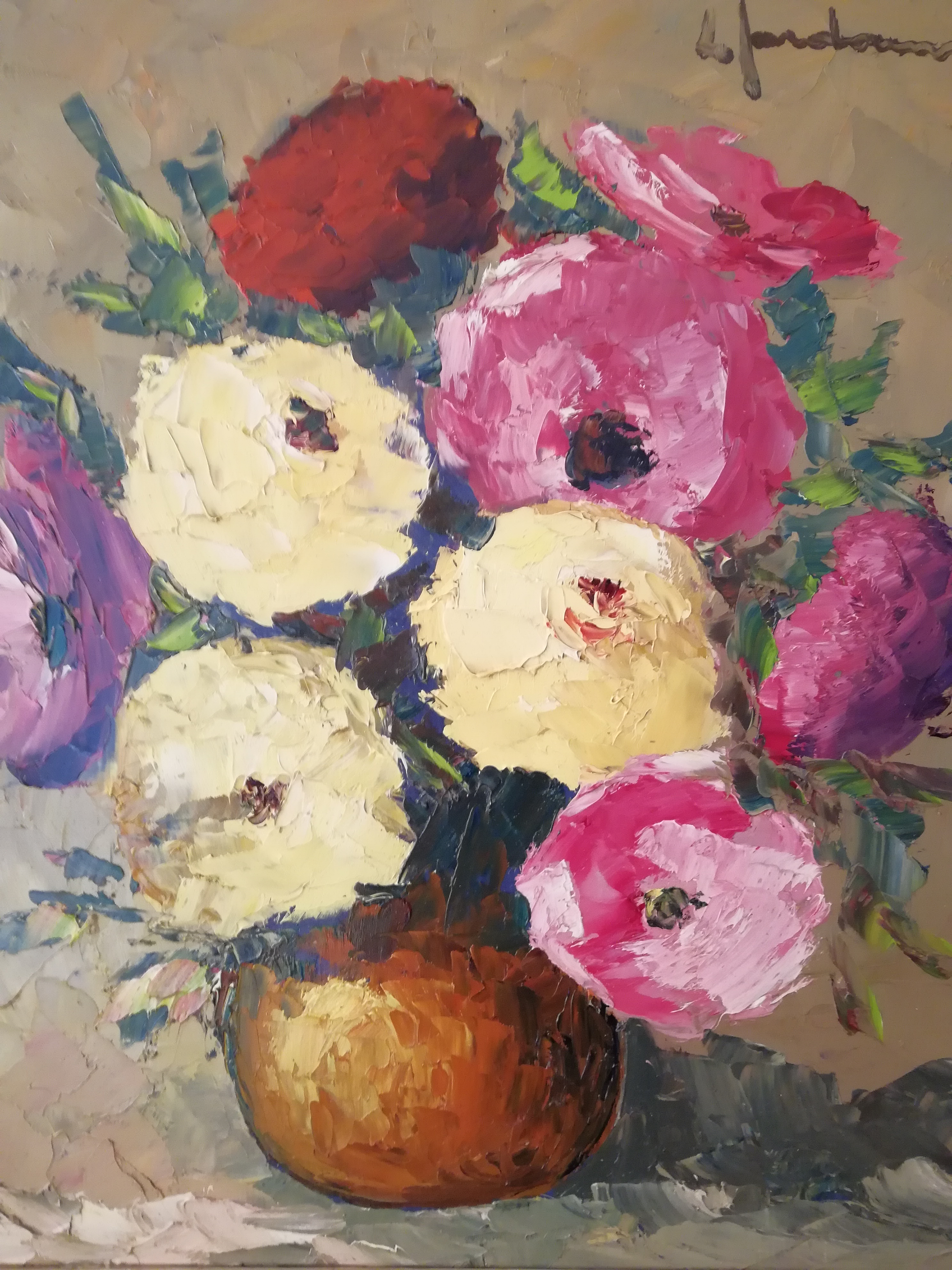 Leo Jordaens - mooi stilleven met bloemen kopen? Bied vanaf 70!