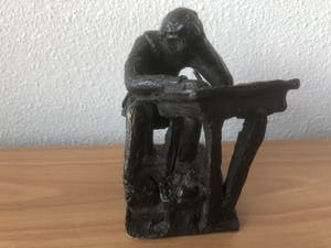 Klaas van den Berg - Zwaar bronzen beeld met certificaat. kopen? Bied vanaf 65!