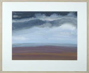 Henri Plaat - Gouache, Landschap - Ingelijst verkocht voor € 100!