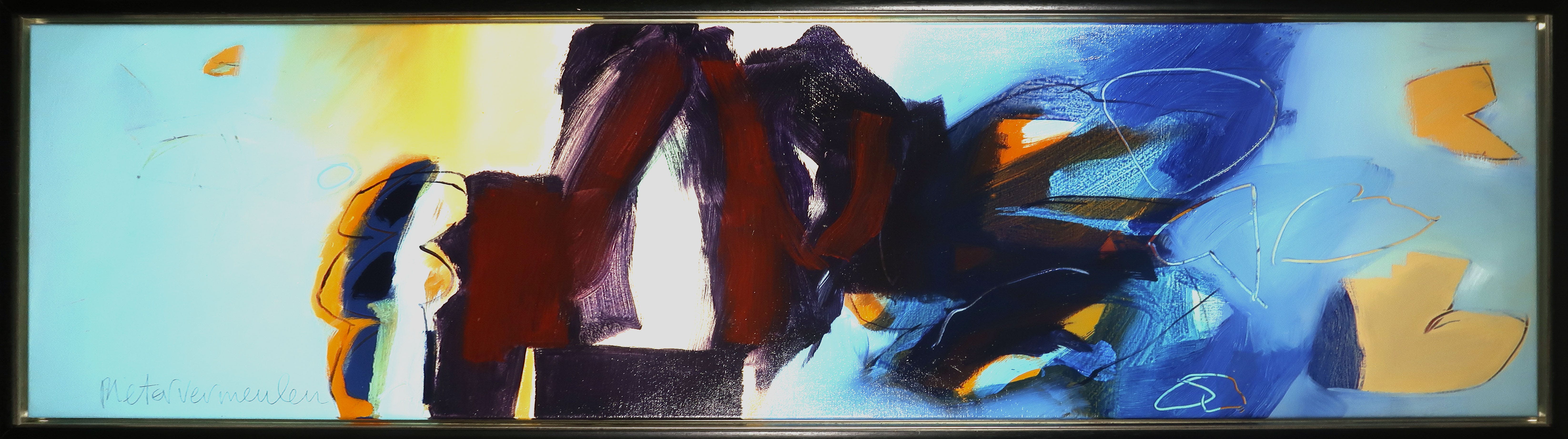 Pieter Vermeulen - Acryl op doek, Zonder titel - Ingelijst (Zeer groot) kopen? Bied vanaf 250!