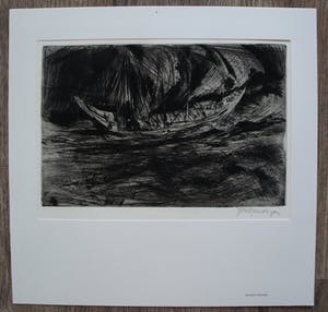 Jan Mensinga - Ets: Le beau navire- 1963 kopen? Bied vanaf 50!