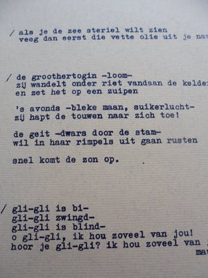 Hans Rietveld - Map met 9 zeefdrukken van Hans Rietveld en teksten van Ruth Bouman kopen? Bied vanaf 15!