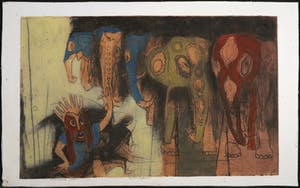 Ru van Rossem - Kleurenets en aquatint, Perahera II kopen? Bied vanaf 80!