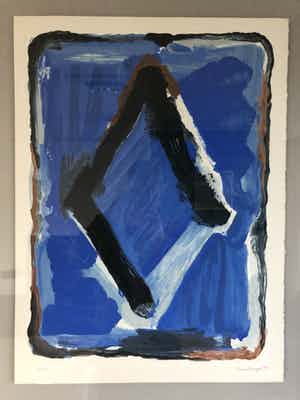 Bram Bogart - Mooie zeefdruk achter plexi box verkocht voor € 450!