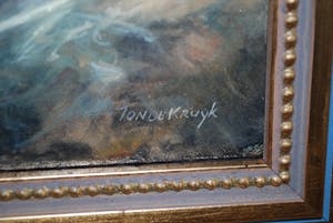 Ton de Kruyk - Surrealistisch tafereel - olieverfschilderij kopen? Bied vanaf 125!