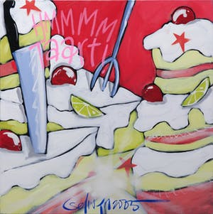 Selwyn Senatori - Acryl op doek, Hmmmm taart! (Groot) kopen? Bied vanaf 500!